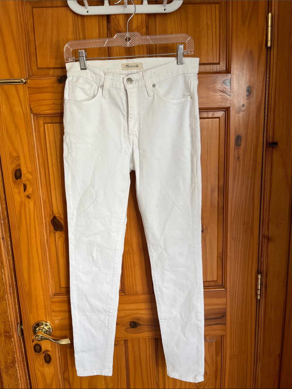 Madewell 9" High-Rise Skinny Jeans in Pure White - Picture 2 of 7